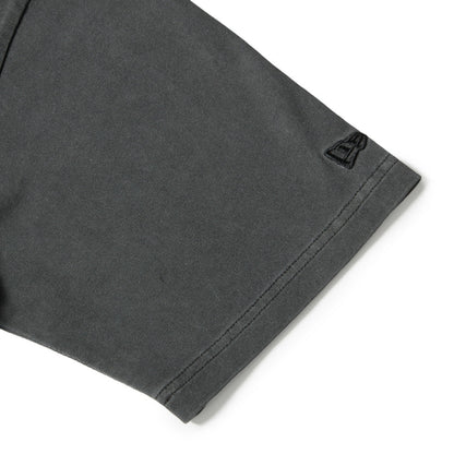 New Era Garment Dyed Box Logo Woven Patch Charcoal Gray Short Sleeve T-Shirt