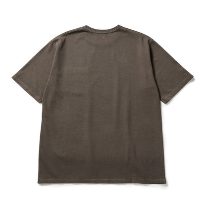 New Era Garment Dyed Box Logo Woven Patch Brown Short Sleeve T-Shirt