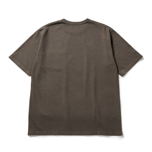 New Era Garment Dyed Box Logo Woven Patch Brown Short Sleeve T-Shirt