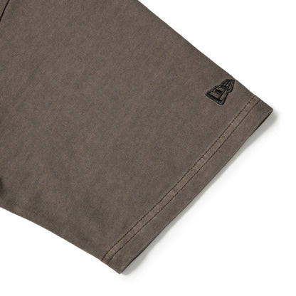 New Era Garment Dyed Box Logo Woven Patch Brown Short Sleeve T-Shirt