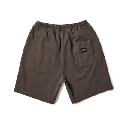 New Era Garment Dyed Heavyweight Cotton Brown Shorts