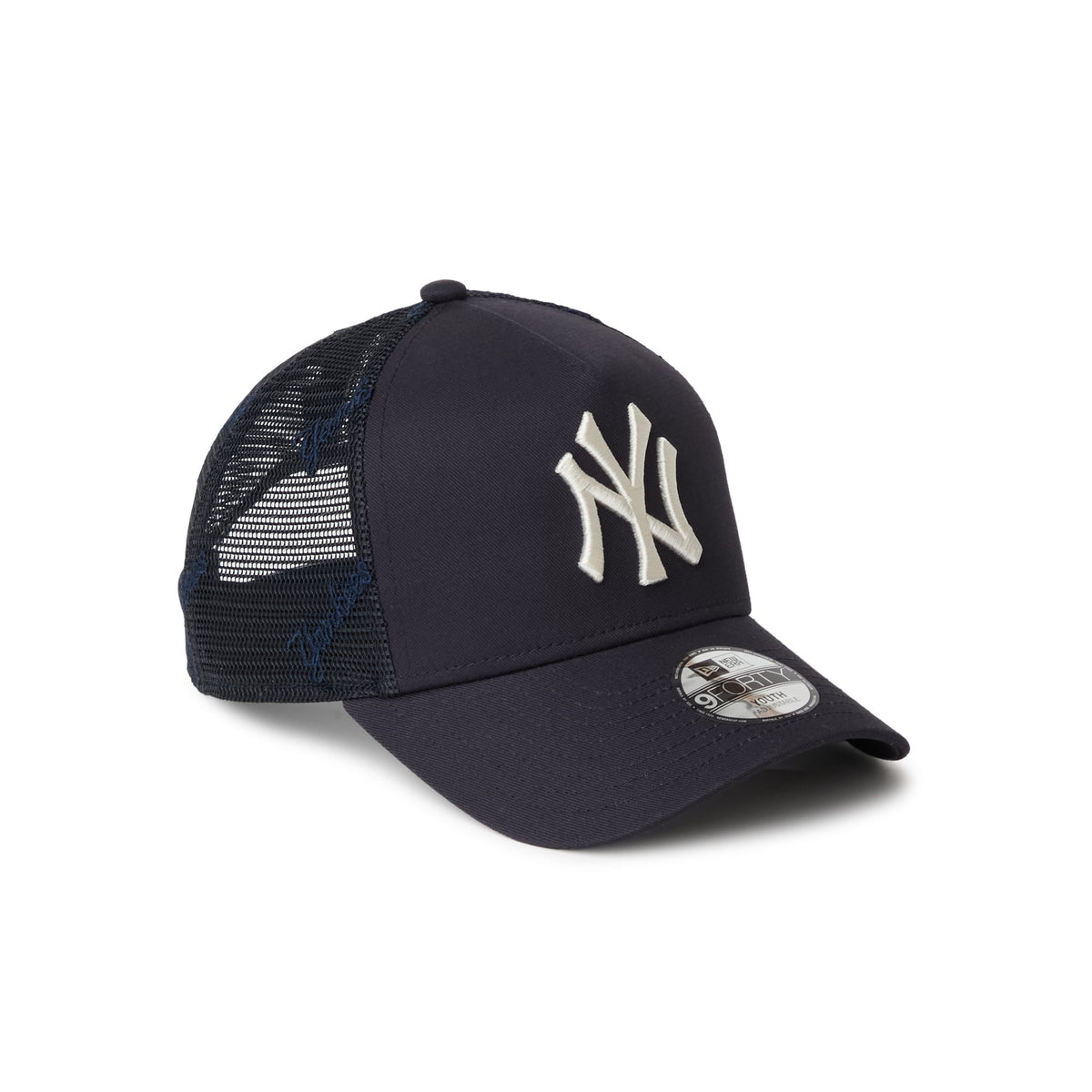 9FORTY A-Frame Trucker Kids New York Yankees Embroidered Mesh Navy Snapback