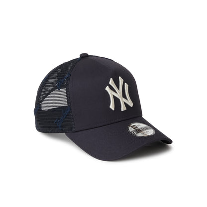 9FORTY A-Frame Trucker Kids New York Yankees Embroidered Mesh Navy Snapback