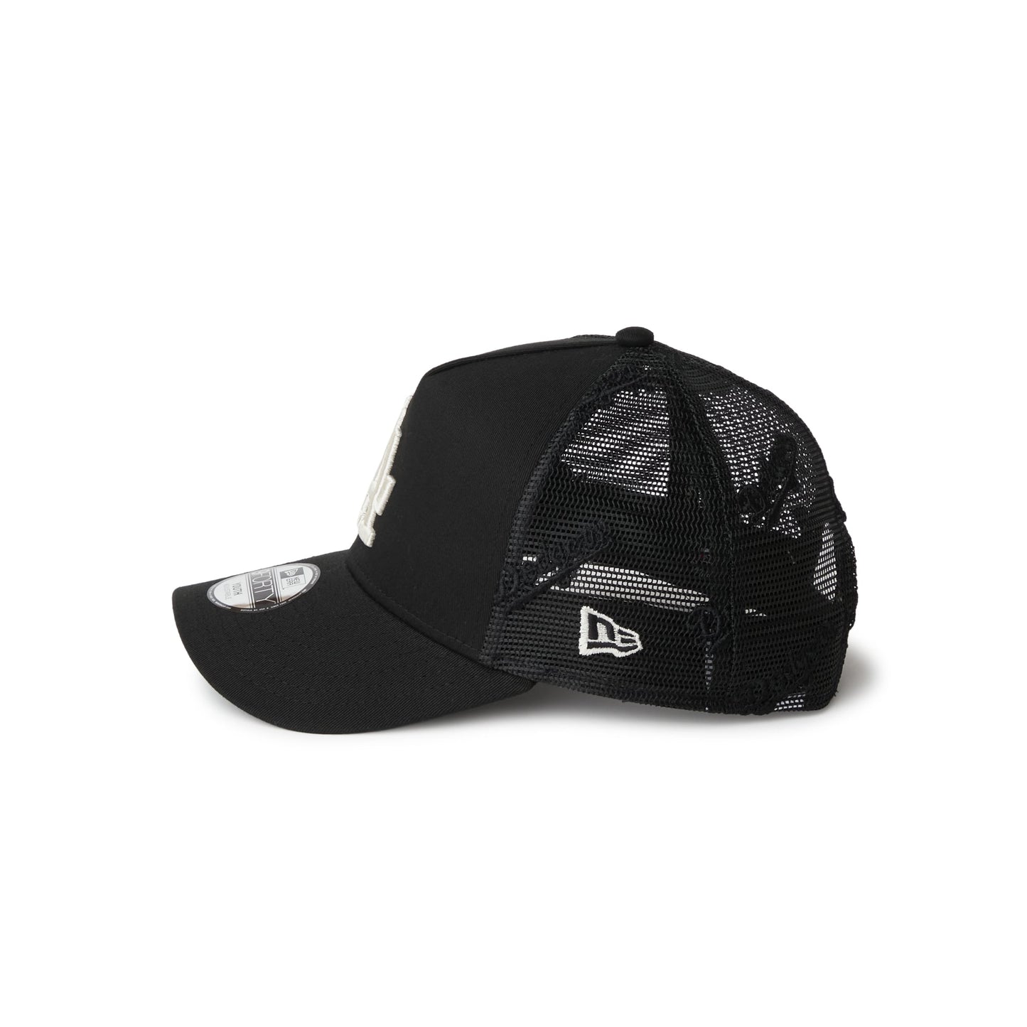 9FORTY A-Frame Trucker Kids Los Angeles Dodgers Embroidered Mesh Black Snapback