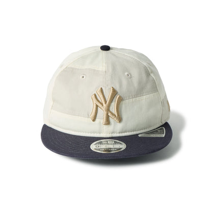 9FIFTY Retro Crown New York Yankees Patchwork 2-Tone Navy Visor Chrome White Adjustable