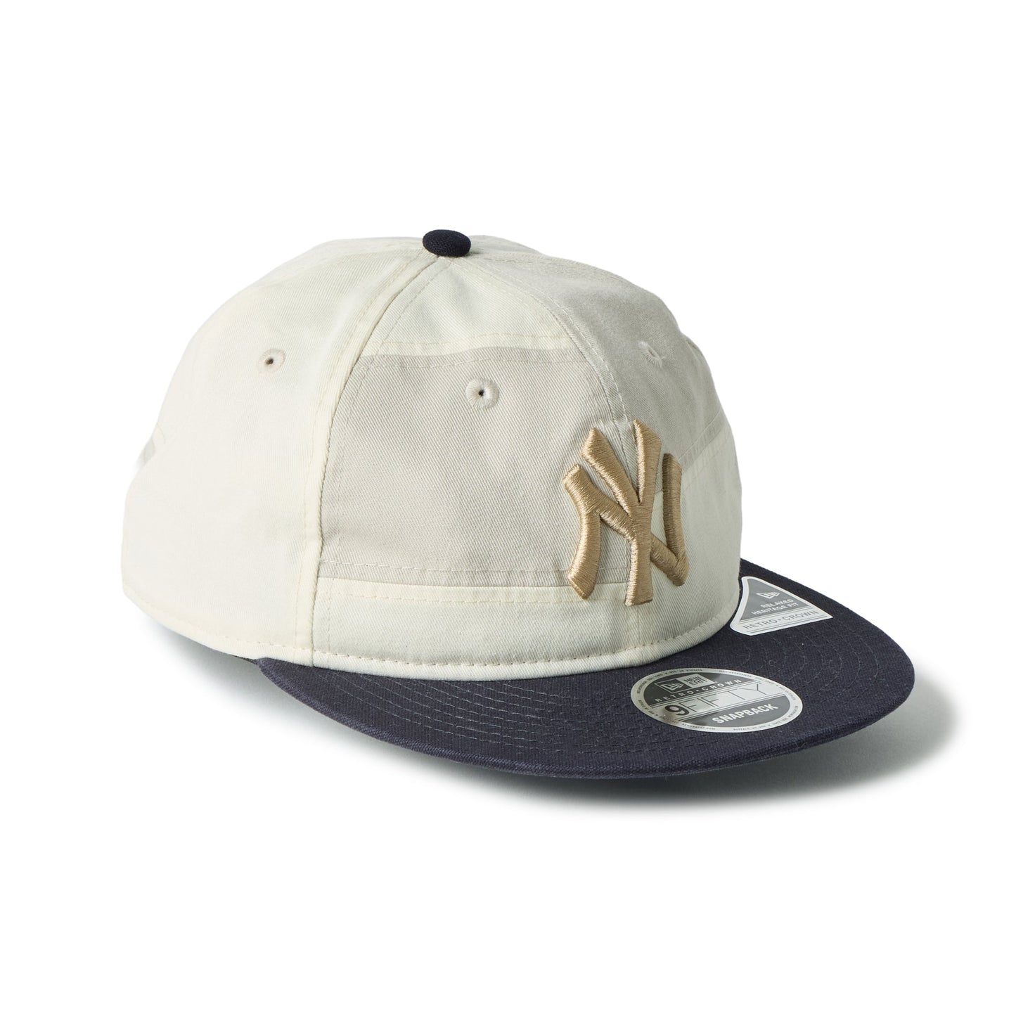 9FIFTY Retro Crown New York Yankees Patchwork 2-Tone Navy Visor Chrome White Adjustable