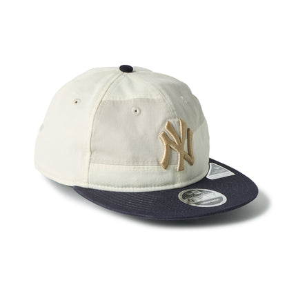 9FIFTY Retro Crown New York Yankees Patchwork 2-Tone Navy Visor Chrome White Adjustable
