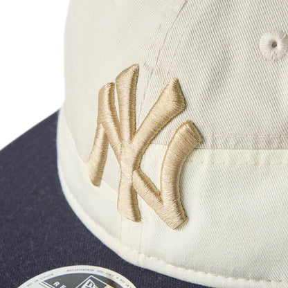 9FIFTY Retro Crown New York Yankees Patchwork 2-Tone Navy Visor Chrome White Adjustable
