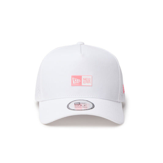 9FORTY A-Frame Golf Laser Perforated Box Logo White Snapback