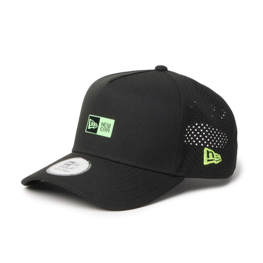 9FORTY A-Frame Golf Laser Perforated Box Logo Black Snapback