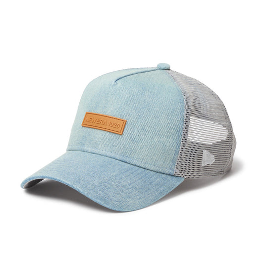 9FORTY A-Frame Trucker Patch Washed Denim Snapback