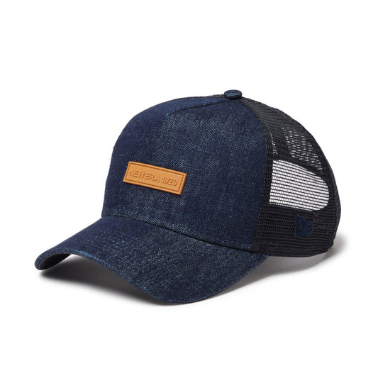 9FORTY A-Frame Trucker Patch Denim Navy Snapback