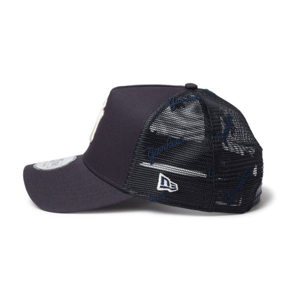 9FORTY A-Frame Trucker New York Yankees Embroidered Mesh Navy Snapback