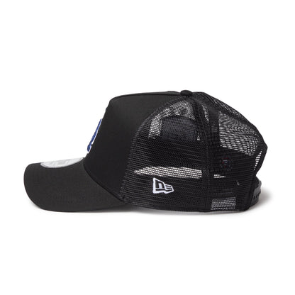 9FORTY A-Frame Trucker Los Angeles Dodgers Side Patch Black Snapback