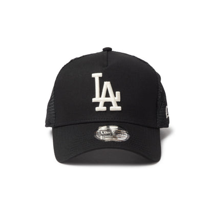9FORTY A-Frame Trucker Los Angeles Dodgers Embroidered Mesh Black Snapback