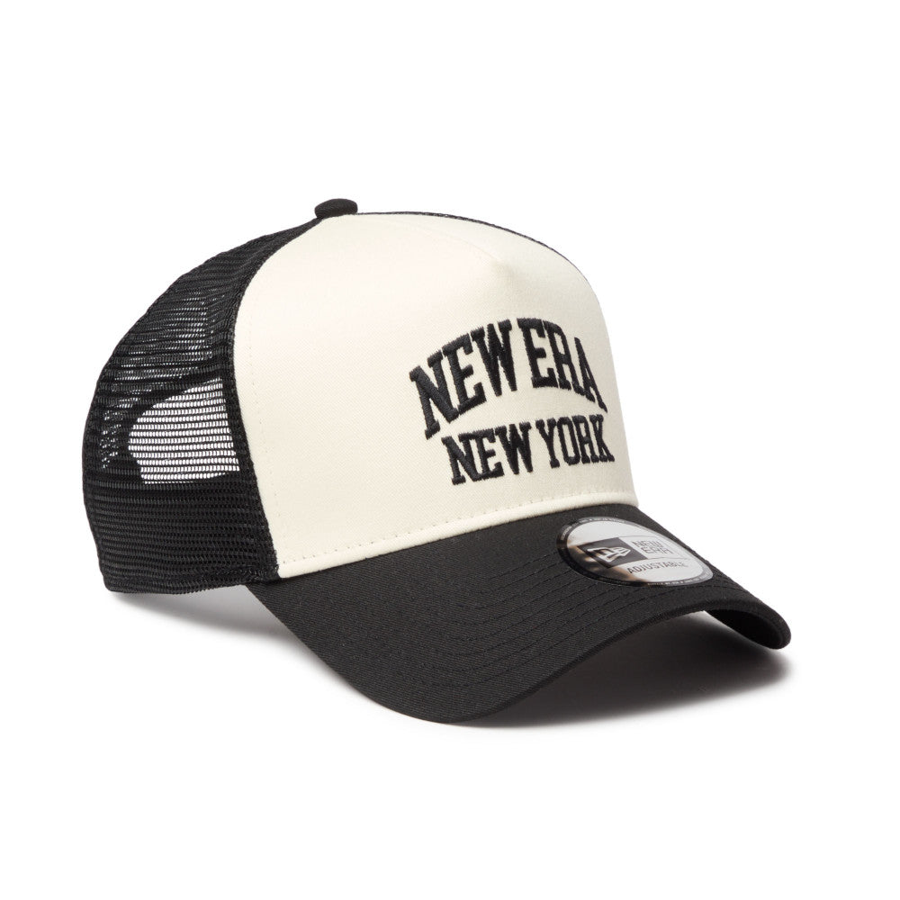 9FORTY A-Frame Trucker New York College Cream Black Snapback
