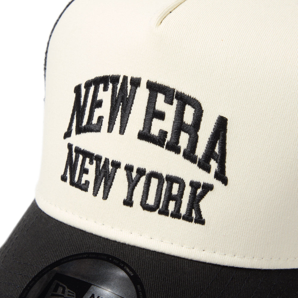 9FORTY A-Frame Trucker New York College Cream Black Snapback