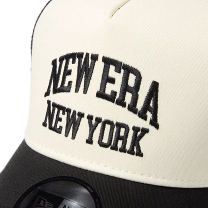 9FORTY A-Frame Trucker New York College Cream Black Snapback