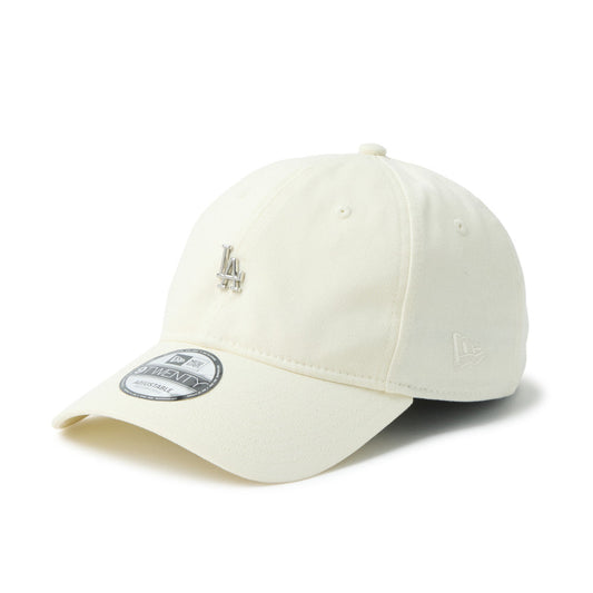 9TWENTY Los Angeles Dodgers Metal Logo Mini Chrome White Adjustable