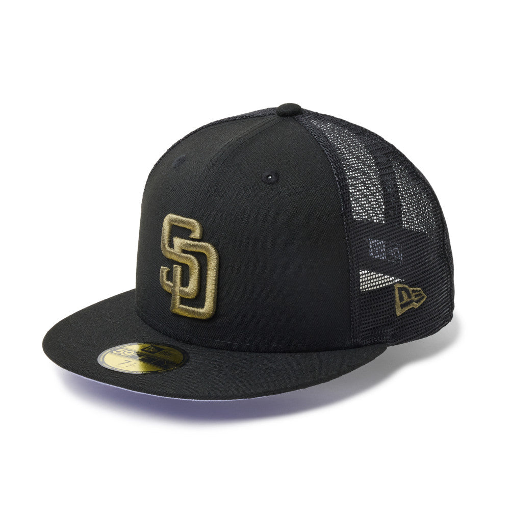 59FIFTY Trucker San Diego Padres MLB Hydrangea Black Fitted