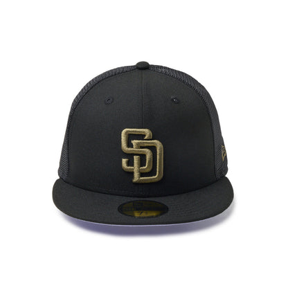 59FIFTY Trucker San Diego Padres MLB Hydrangea Black Fitted