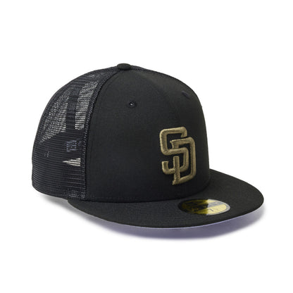 59FIFTY Trucker San Diego Padres MLB Hydrangea Black Fitted