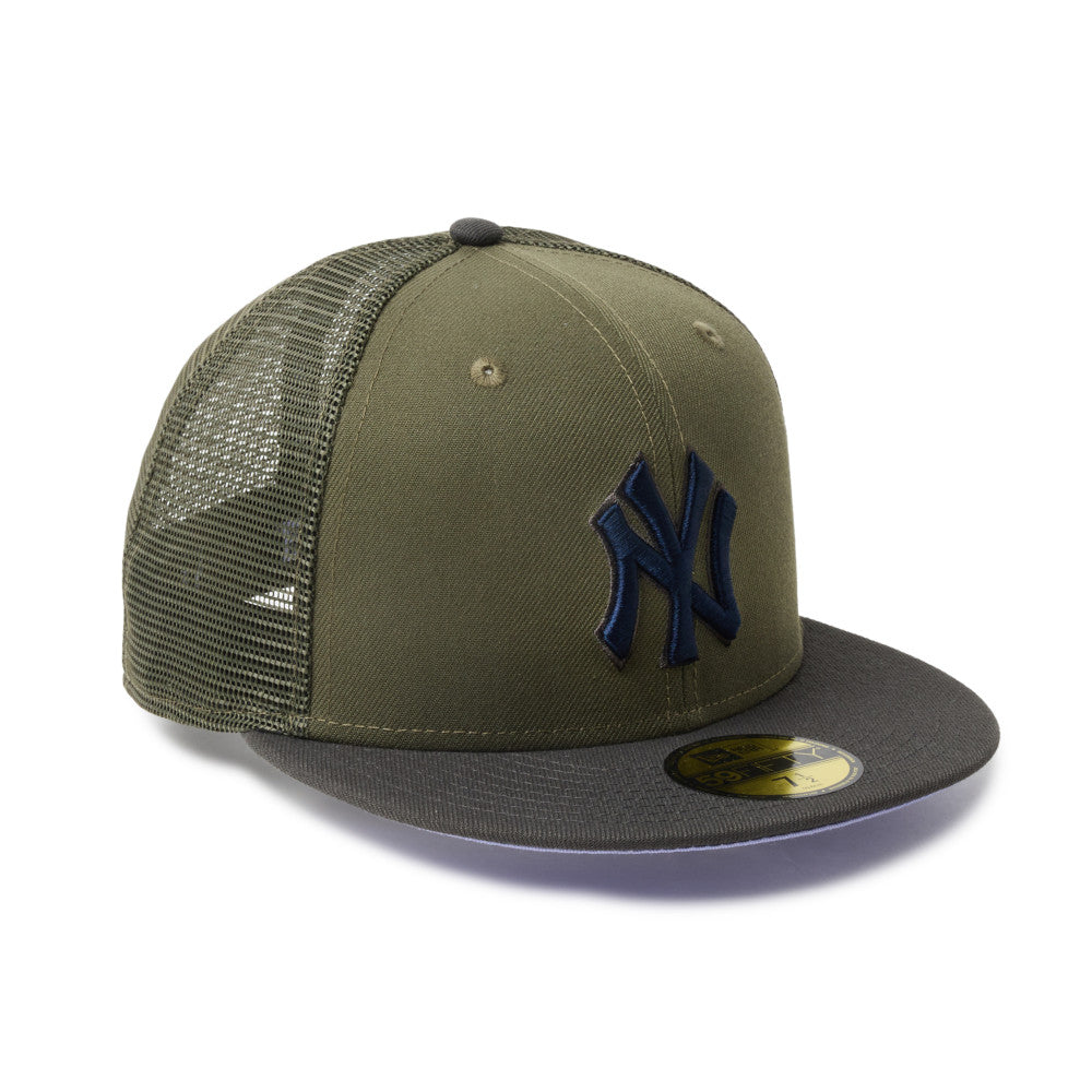 59FIFTY Trucker New York Yankees MLB Hydrangea Olive Fitted