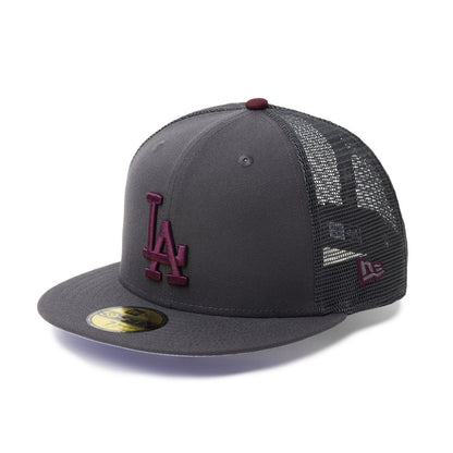 59FIFTY Trucker Los Angeles Dodgers MLB Hydrangea Gray Fitted
