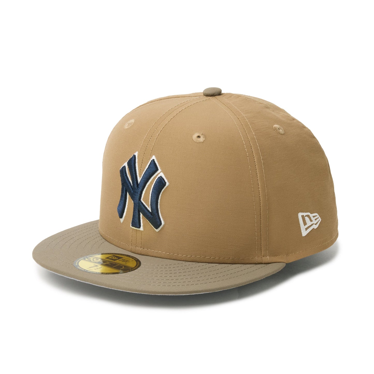 59FIFTY New York Yankees Grosgrain 2-Tone Olive Visor Khaki Fitted