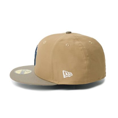 59FIFTY New York Yankees Grosgrain 2-Tone Olive Visor Khaki Fitted