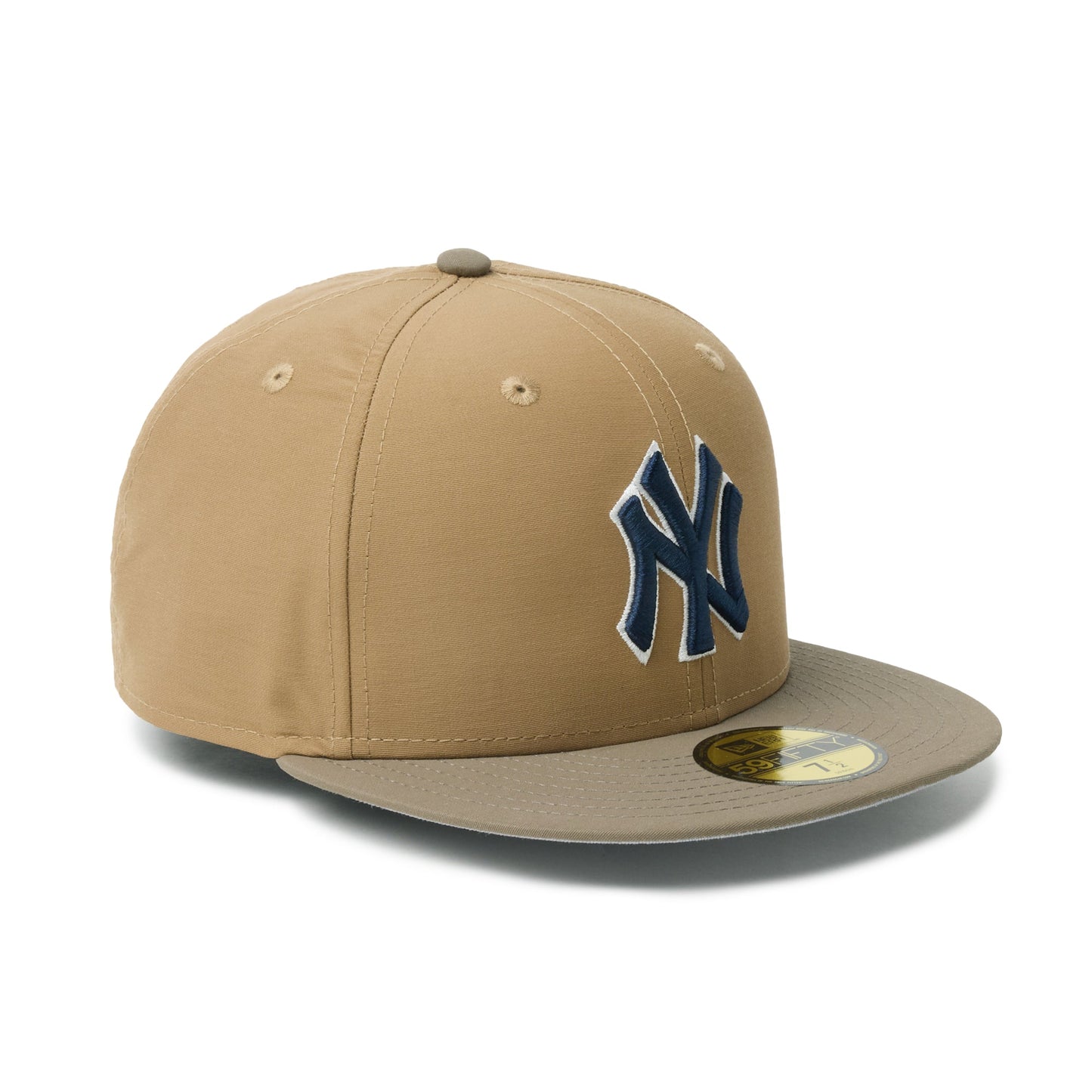 59FIFTY New York Yankees Grosgrain 2-Tone Olive Visor Khaki Fitted