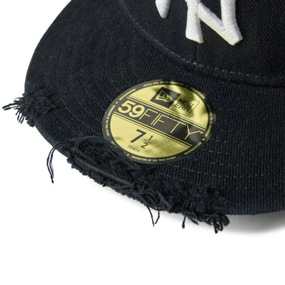 59FIFTY New York Yankees Damaged Twill Black Fitted