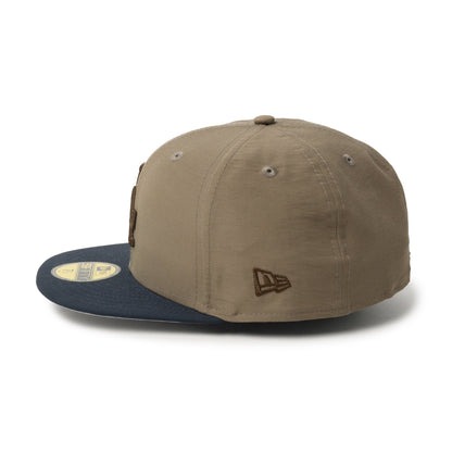 59FIFTY Los Angeles Dodgers Grosgrain 2-Tone Navy Visor Olive Fitted