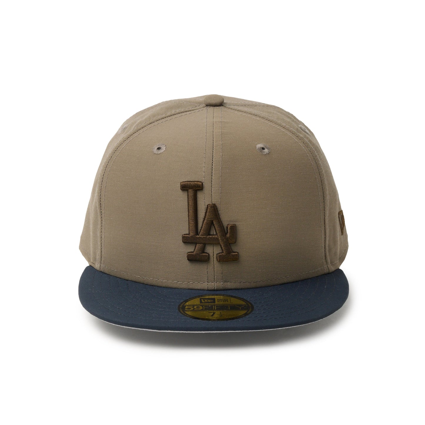 59FIFTY Los Angeles Dodgers Grosgrain 2-Tone Navy Visor Olive Fitted