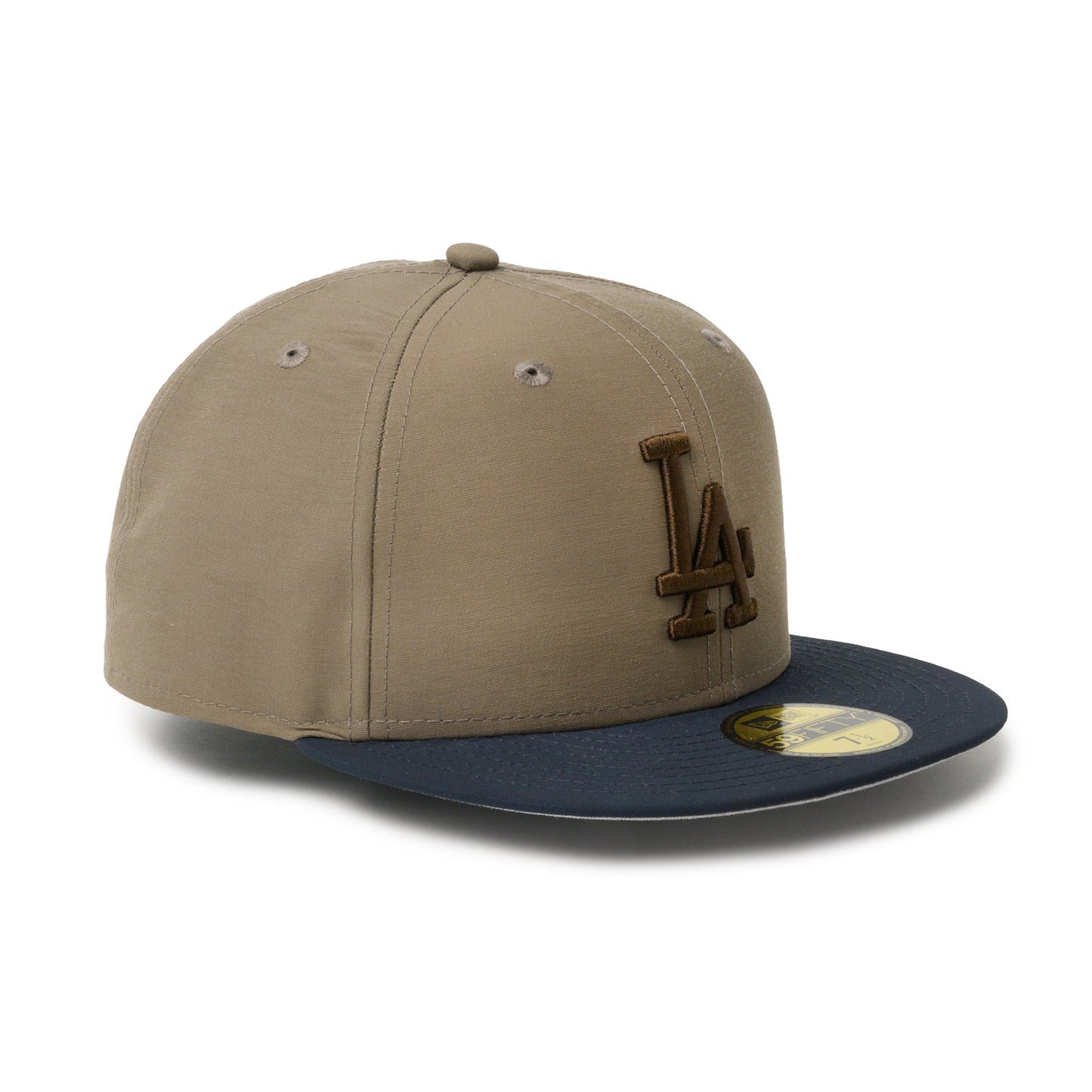 59FIFTY Los Angeles Dodgers Grosgrain 2-Tone Navy Visor Olive Fitted