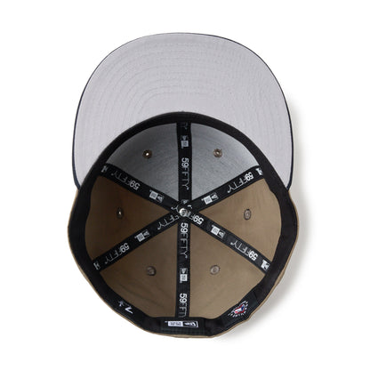 59FIFTY Los Angeles Dodgers Grosgrain 2-Tone Navy Visor Olive Fitted