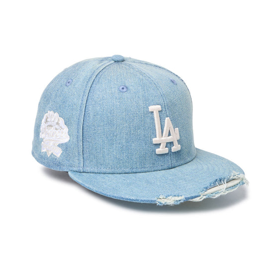 59FIFTY Los Angeles Dodgers Damaged Washed Denim Fitted