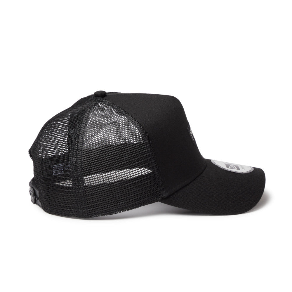 9FORTY A-Frame Trucker Metal Flag Black Silver Snapback