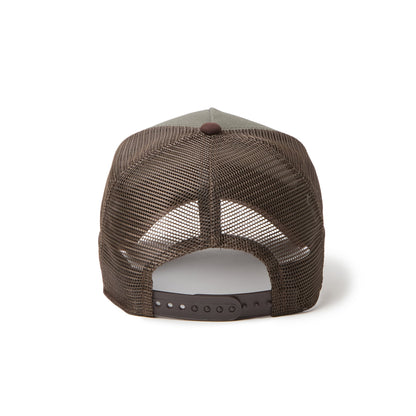 9FORTY A-Frame Trucker Duck Cork Patch 2-Tone Burntwood Visor Moss Snapback