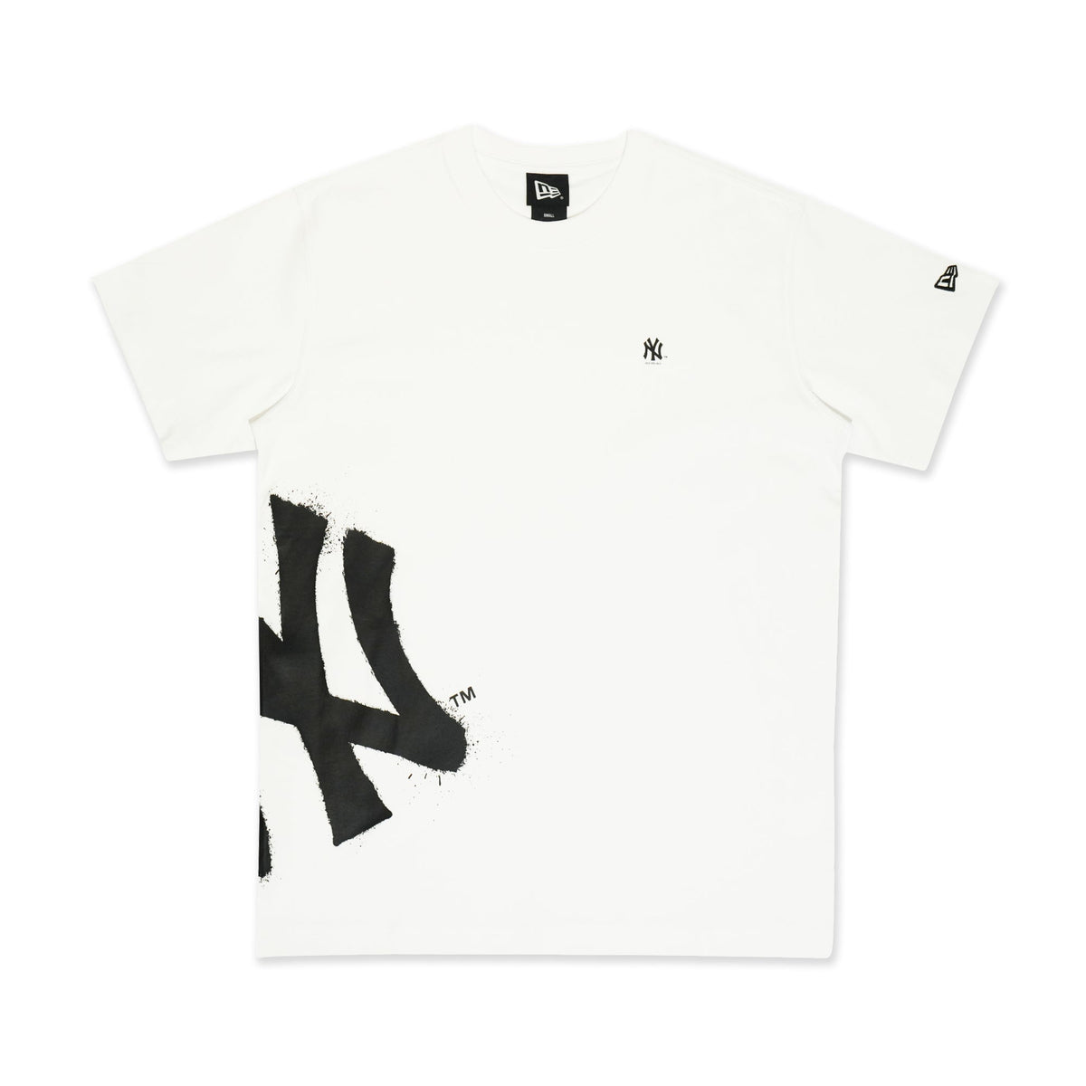 New York Yankees Spray Paint White Short Sleeve T-Shirt
