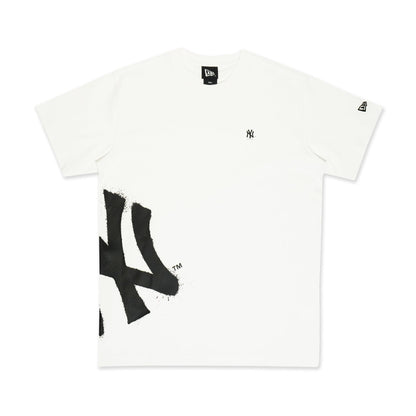 New York Yankees Spray Paint White Short Sleeve T-Shirt
