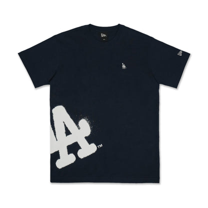 Los Angeles Dodgers Spray Paint Oceanside Blue Short Sleeve T-Shirt