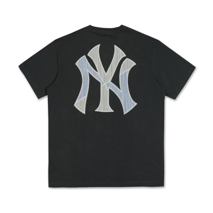 New York Yankees MLB Patchwork Steel Clouds Gray Short Sleeve T-Shirt
