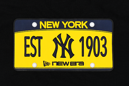 New York Yankees License Plate Black Short Sleeve T-Shirt