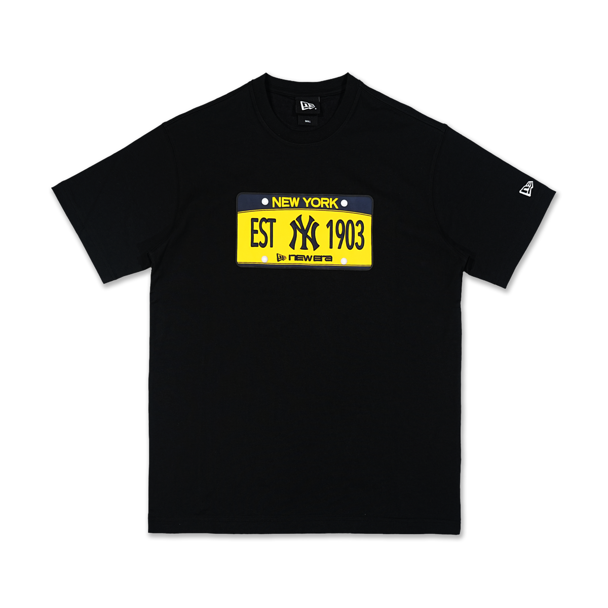 New York Yankees License Plate Black Short Sleeve T-Shirt