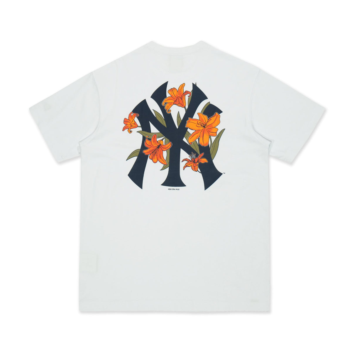 New York Yankees Floral White Short Sleeve T-Shirt