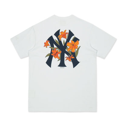 New York Yankees Floral White Short Sleeve T-Shirt