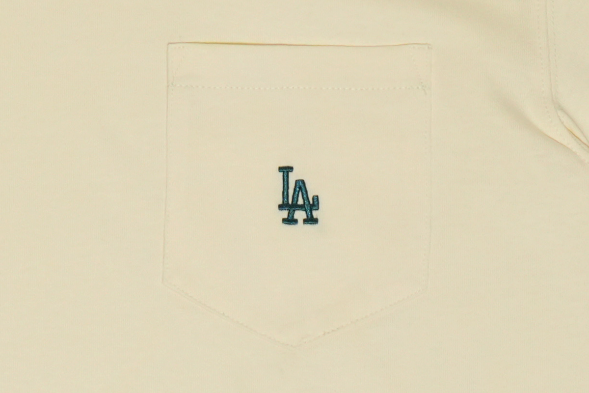 Los Angeles Dodgers Color Era Pocket Ivory Short Sleeve T-Shirt