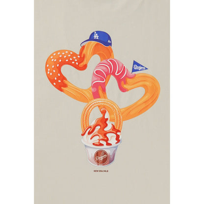 Los Angeles Dodgers Sugary Twist Oversized Short Sleeve Vintage Stone T-Shirt