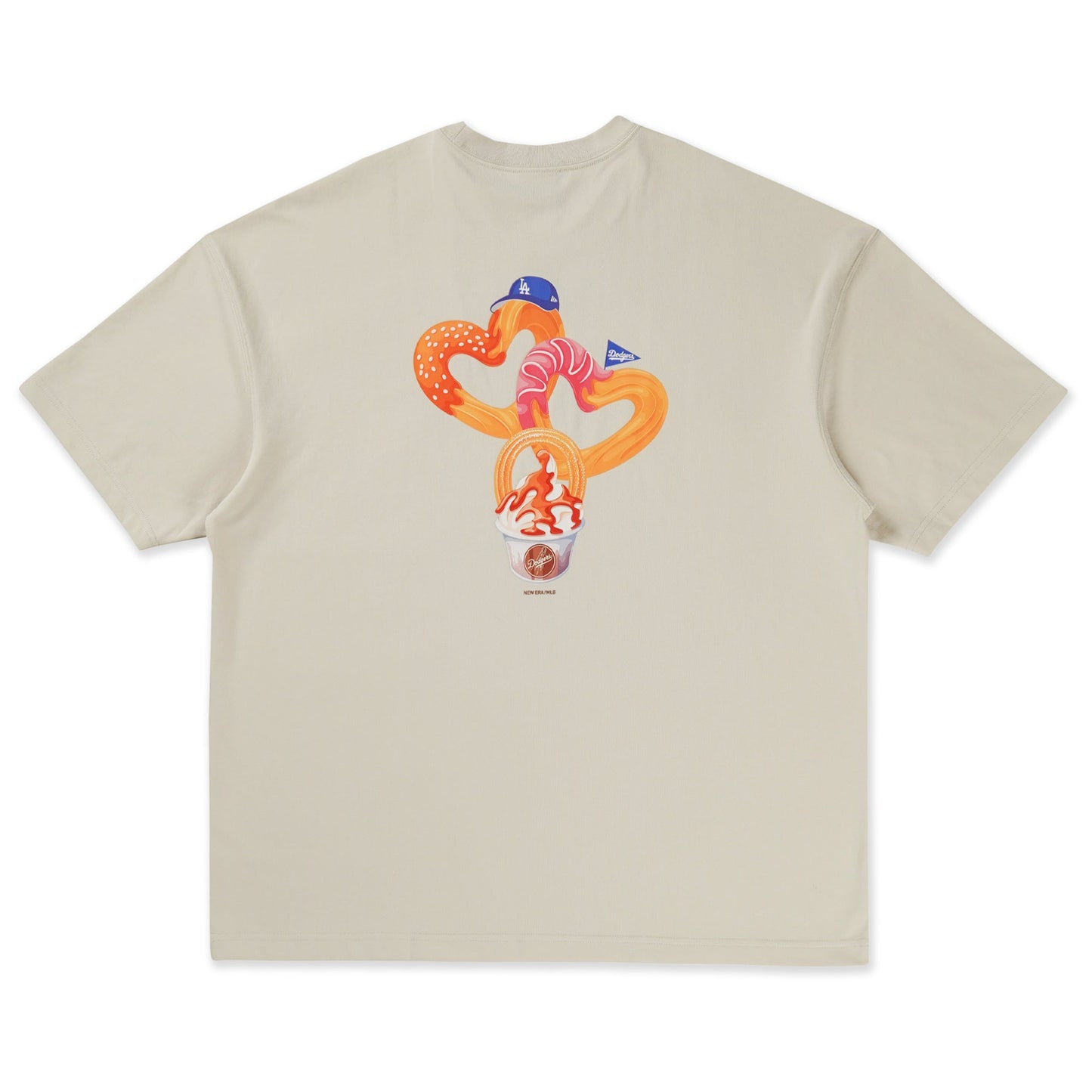 Los Angeles Dodgers Sugary Twist Oversized Short Sleeve Vintage Stone T-Shirt